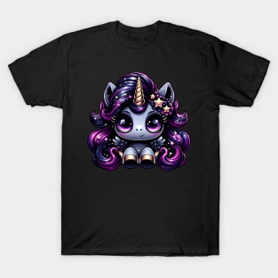 Twilight pony black unicorn glitter T-Shirt